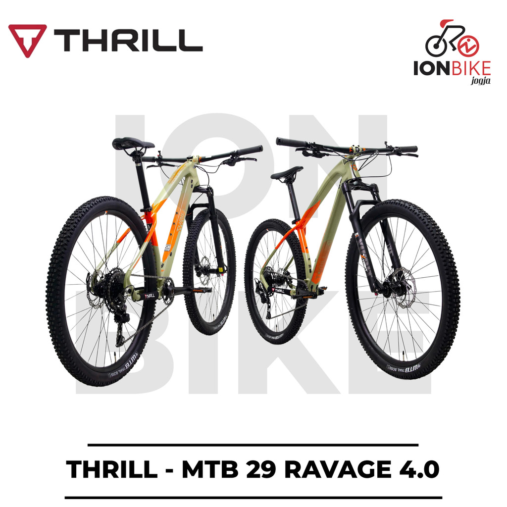 SALE STOCK - Sepeda MTB 29 THRILL RAVAGE 4.0 BA 1x10 Speed Frame Alloy Ringan Rem Hydrolik Shimano -