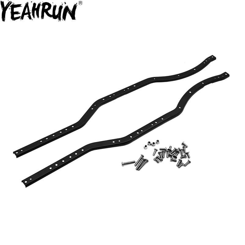 YEAHRUN Stainless Steel Chassis Frame Rails Girder Side Frame for 1/10 Axial SCX10 II AX90046 RC Cra