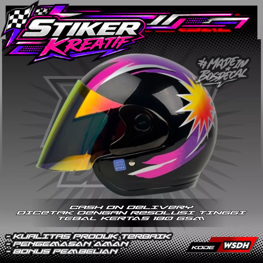 WATER SLIDE DECAL HELM UNIVERSAL MOTIF LTD BINTANG 14 | WATER SLIDE DECAL HELM