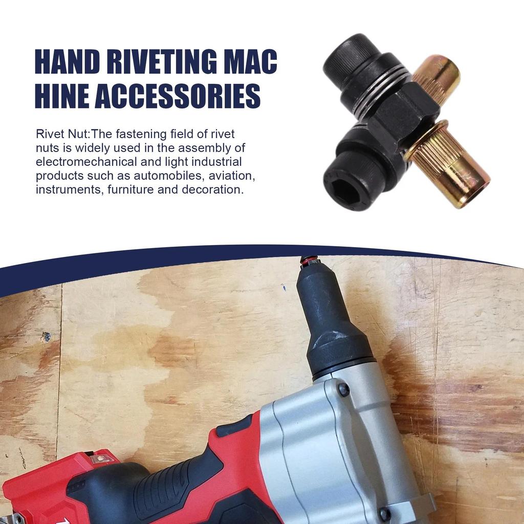 SUINE-Manual Rivet Nut Pulling Tool Riveting Manual Threaded Rivet Nut Tool Drill Adapter Rivet Nut 