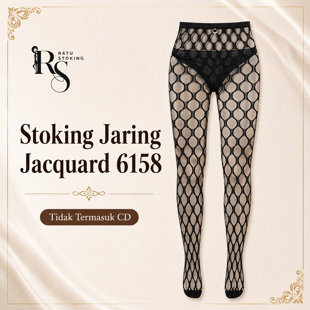 Ratu Stoking - Stoking Jaring Jacquard 6158
