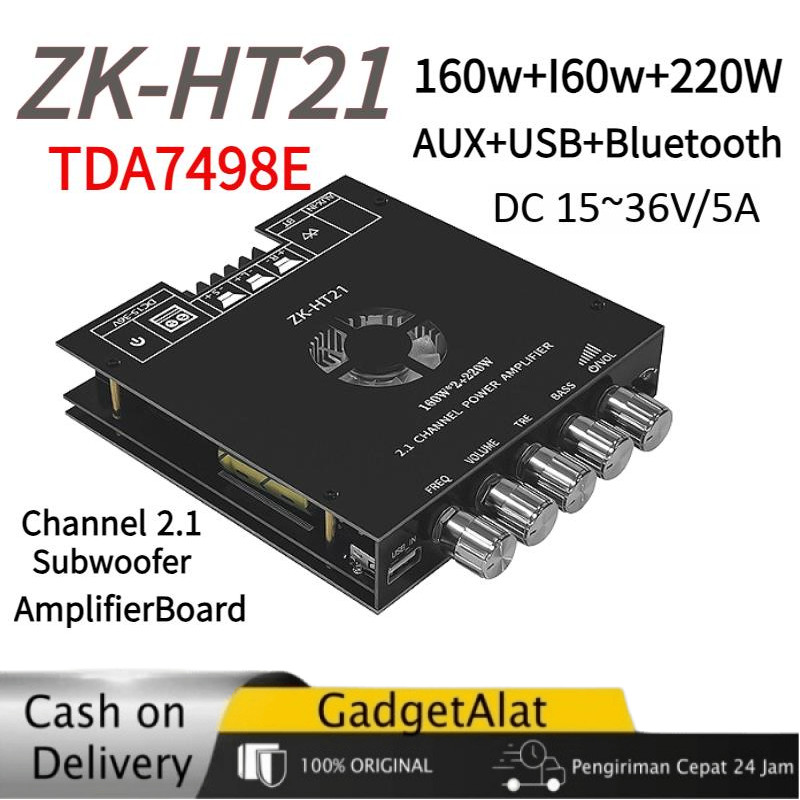 ZK-HT21|ZK-HT21 3G TDA7498E Amplifier Bluetooth 5.0 2.1 Channel 160W+160W+220W Bass Nendang Power Be