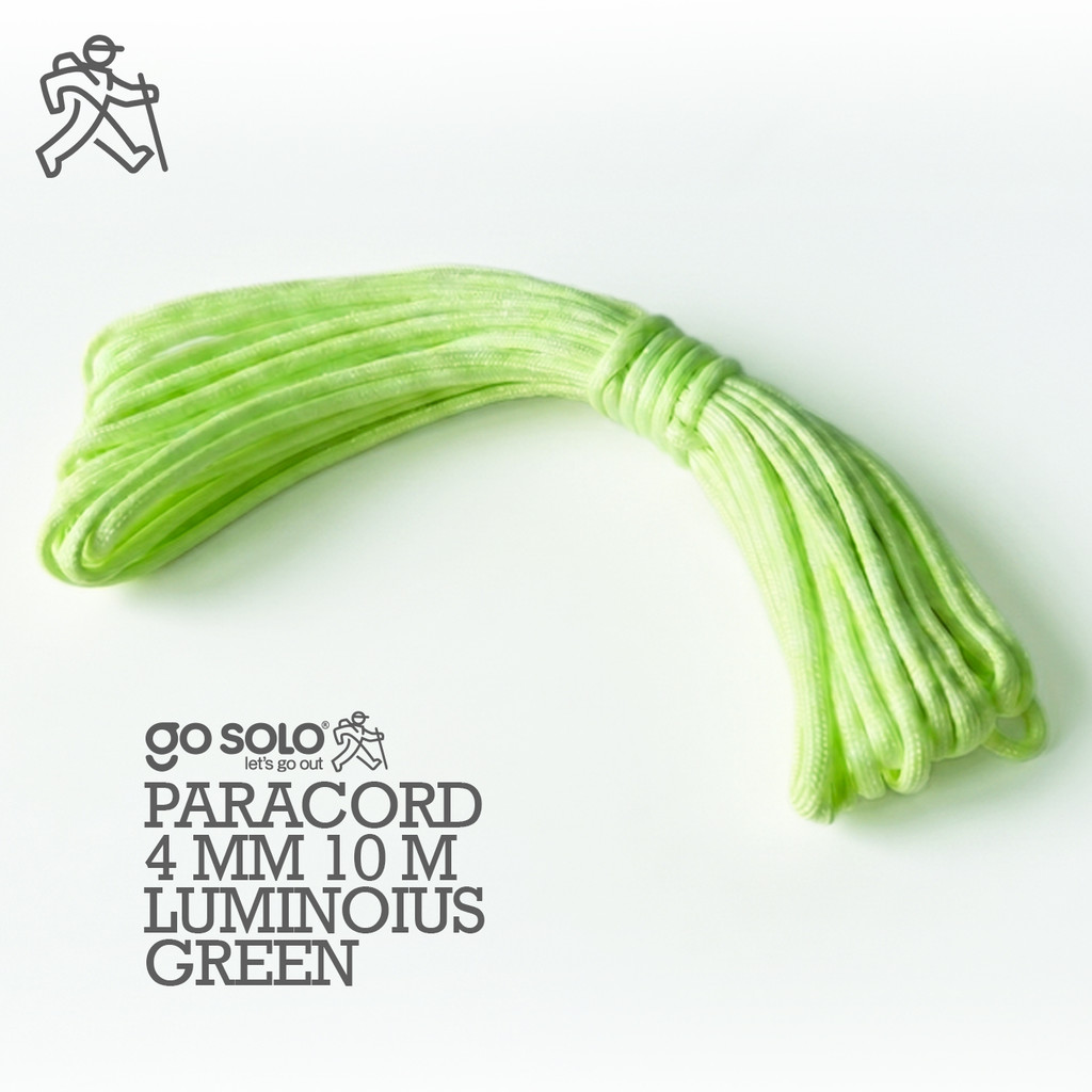 Go Solo Paracord 4mm 10m - Luminous Green