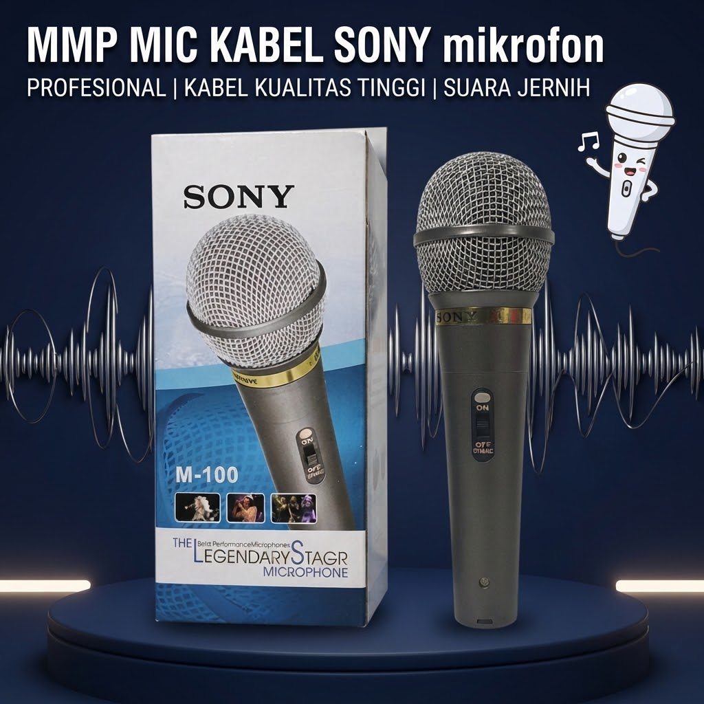 PROMO MMP Mic Sony Kabel Panjang Original Mic Karaoke