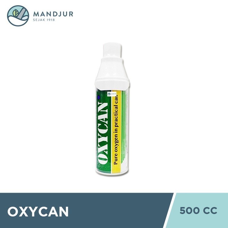 Oxycan Green Kaleng 500 cc - Oxygen / Oksigen Portable