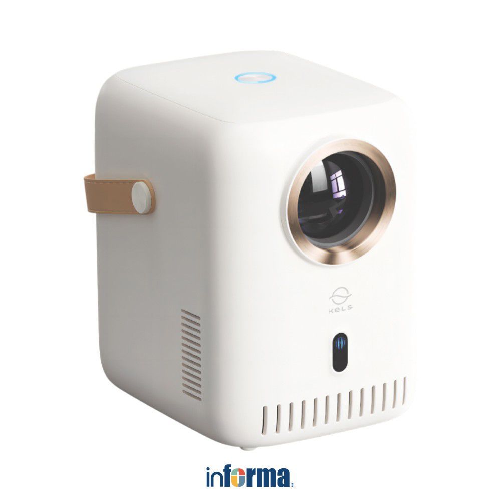 Informa Kels Riova Smart Home Proyektor - Putih Alat Proyeksi Projektor Infokus Lcd Projector Proyek