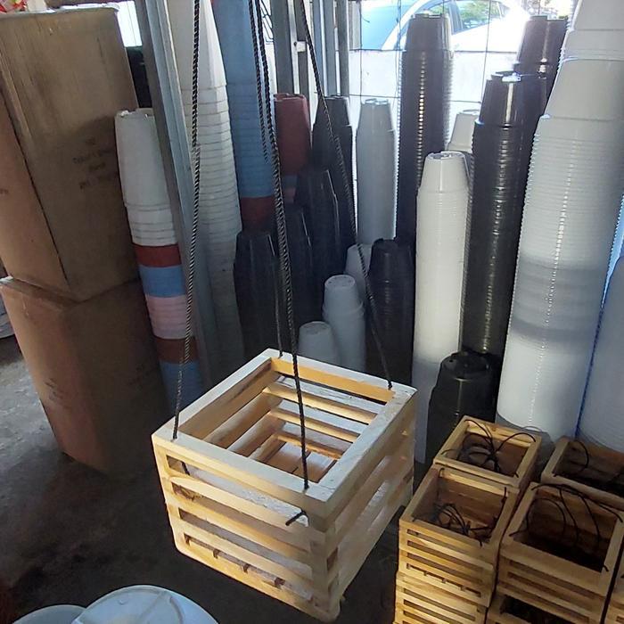 POT ANGGREK KAYU JATI KRAT ANGGREK POT GANTUNG POT KAYU ANGGREK