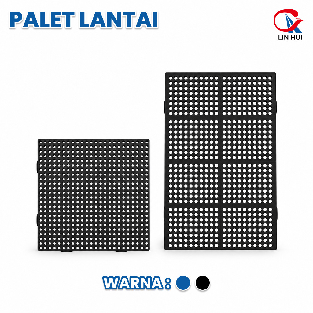 LIN HUI Pallet Plastik Tipe Lantai Bahan HDPE Alas Gudang