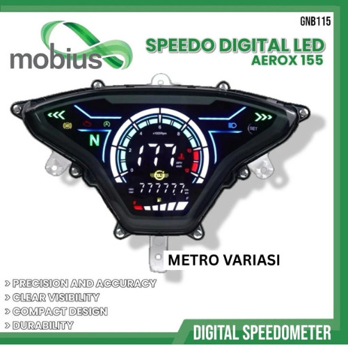 Speedometer Digital LED AEROX 155 ABS MOBIUS