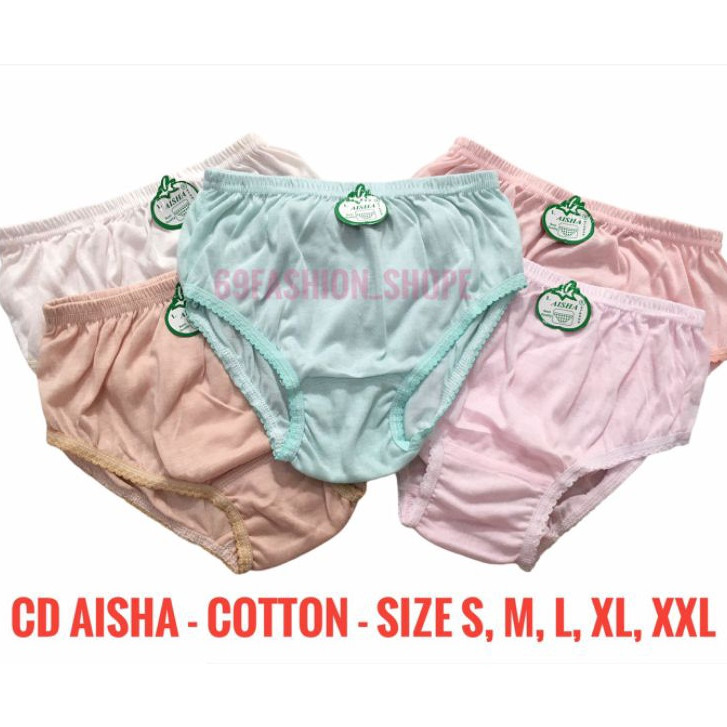 (6PCS) CELANA DALAM MURAH AISHA APPLE WANITA BEST SELLER | CD POLOS LOKAL CEWE MURAH | CELANA DALAMA