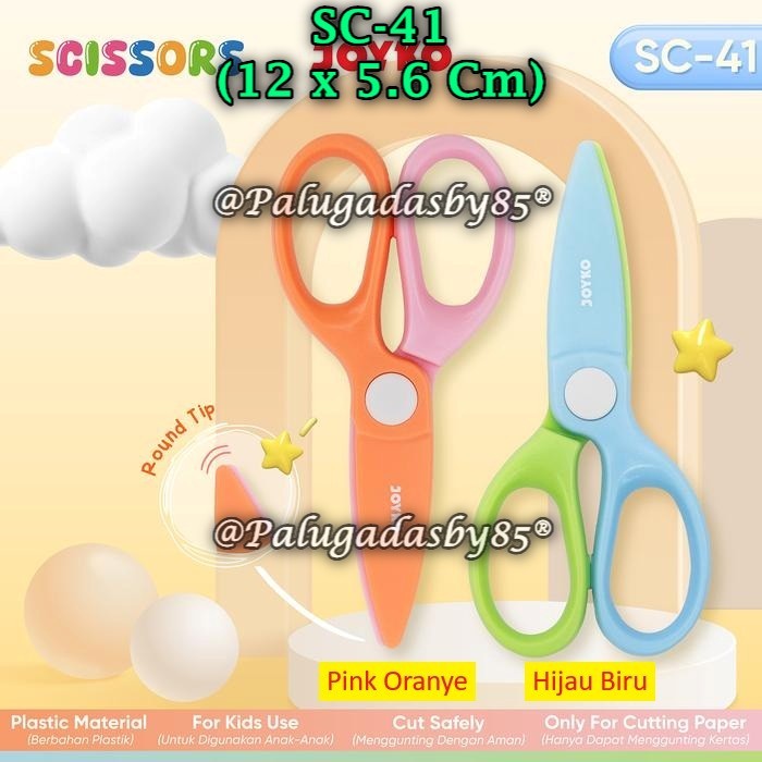 

(1 Biji) Gunting JOYKO SC-41 BISA PILIH WARNA / Scissors Gunting Bahan Plastik SC-41 (1 Biji)