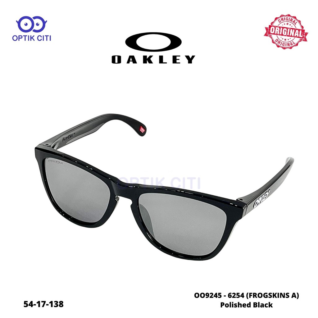 Kacamata Hitam Sunglass Pria Original Oakley Frogskins (A) OO9245 - 6254 - Polished Black