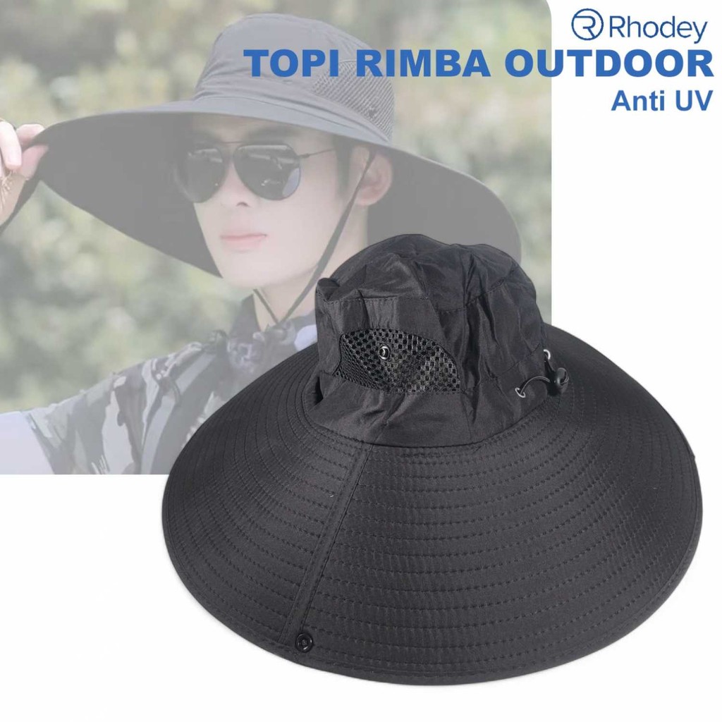 Rhodey Ranger Topi Rimba Boonie Hat Outdoor Anti UV Bisa Dilipat