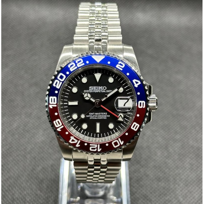 Seiko Mod GMT Pepsi NH34 Automatic
