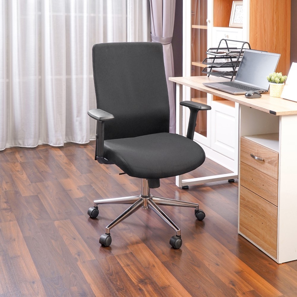 Informa Luke Kursi Kantor Sandaran Rendah - Hitam Tempat Duduk Kerja Dengan Roda Office Chair Kursi 