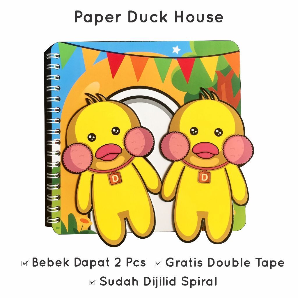 junghimarket - Paper Duck House Mainan Anak Edukatif Rumah Bebek Kertas