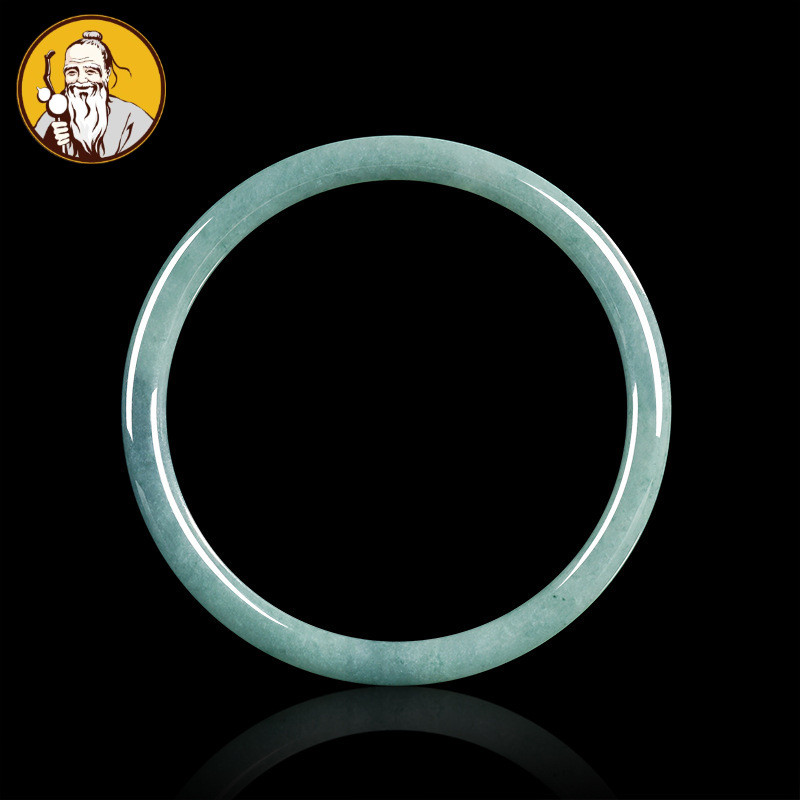 Dengan Sertifikat：Natural A jadeite, gelang bulat kecil air biru, gelang jingle, gelang giok es.