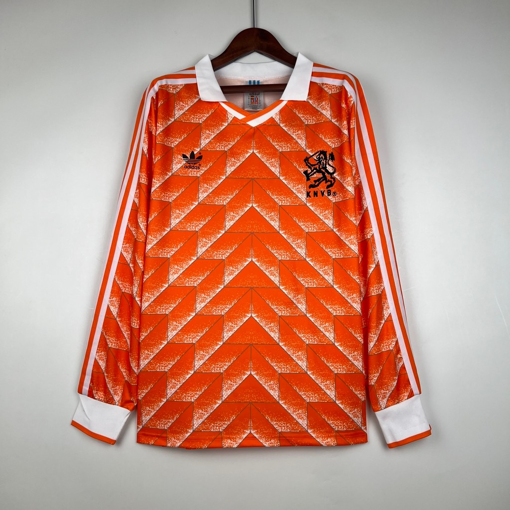 Jersey Retro Long Sleeve Holland 1988 Home A33 T shirt pria