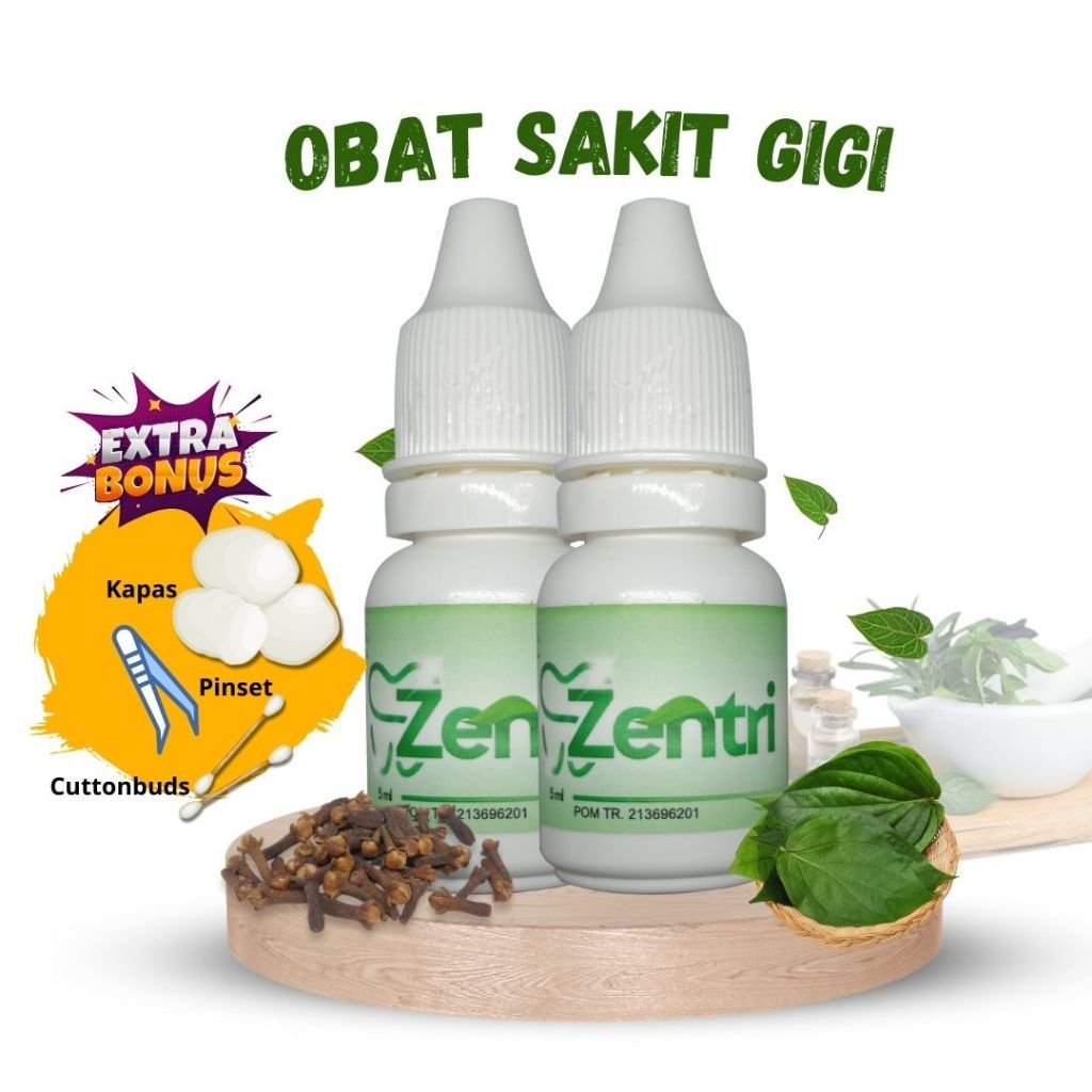 Zentri obat sakit gigi ampuh | herbal | aman isi 5ml