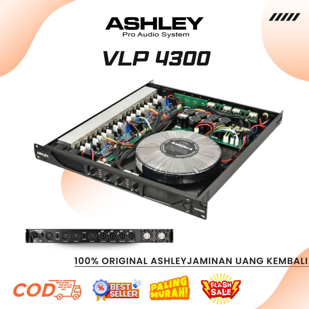 Power Ashley VLP 4300 Professional Power Amplifier 1u