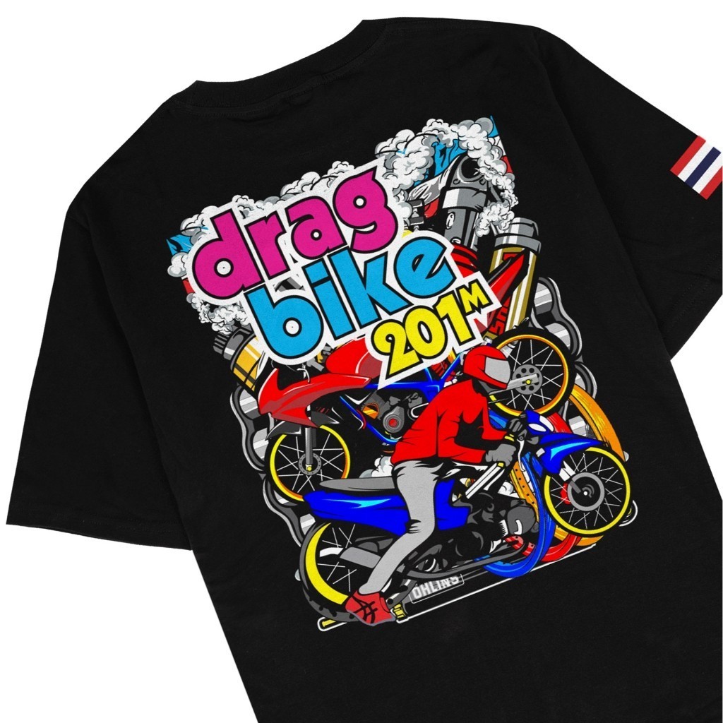 Kaos Baju Distro Drag Bike 201m Babylook Fake Mothai Indonesia Thailook Thailand Keren Tshirt Racing