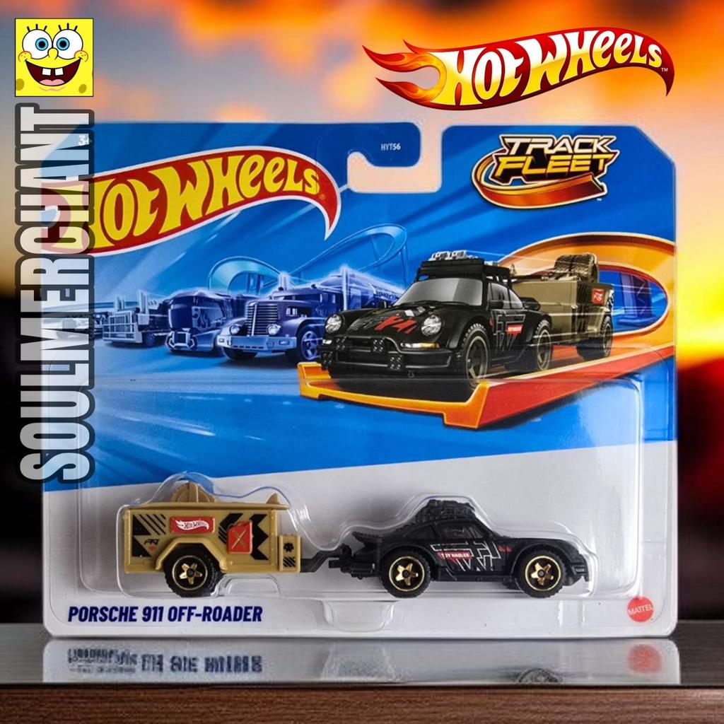 Hot Wheels Track Fleet Porsche 911 Off Roader Hitam - Diecast Mobil Sport Offroad