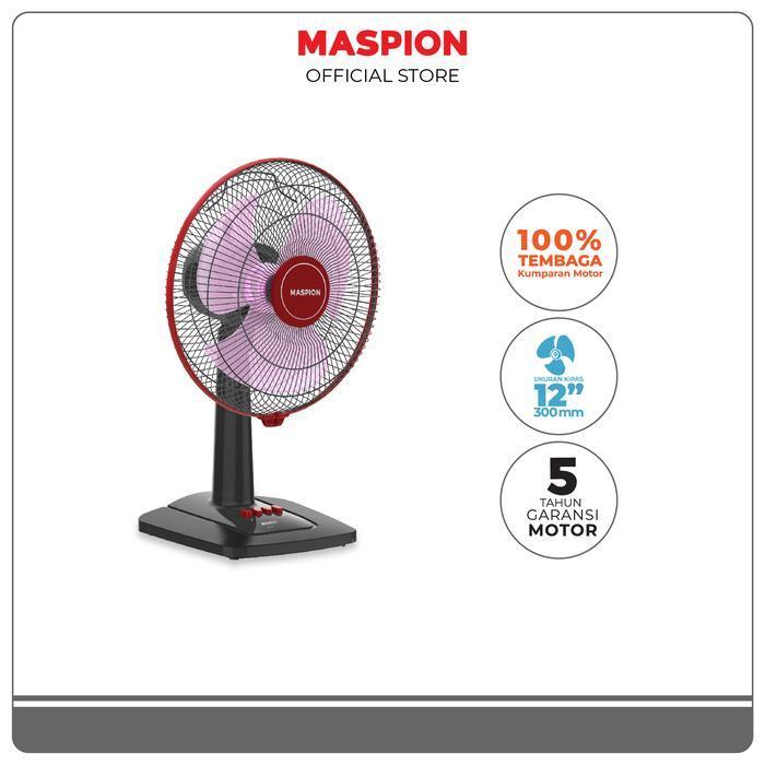 Kipas Angin Meja Desk Fan 12 Inch MASPION EX-307 kipas duduk motor tembaga awet jaring musang besi b