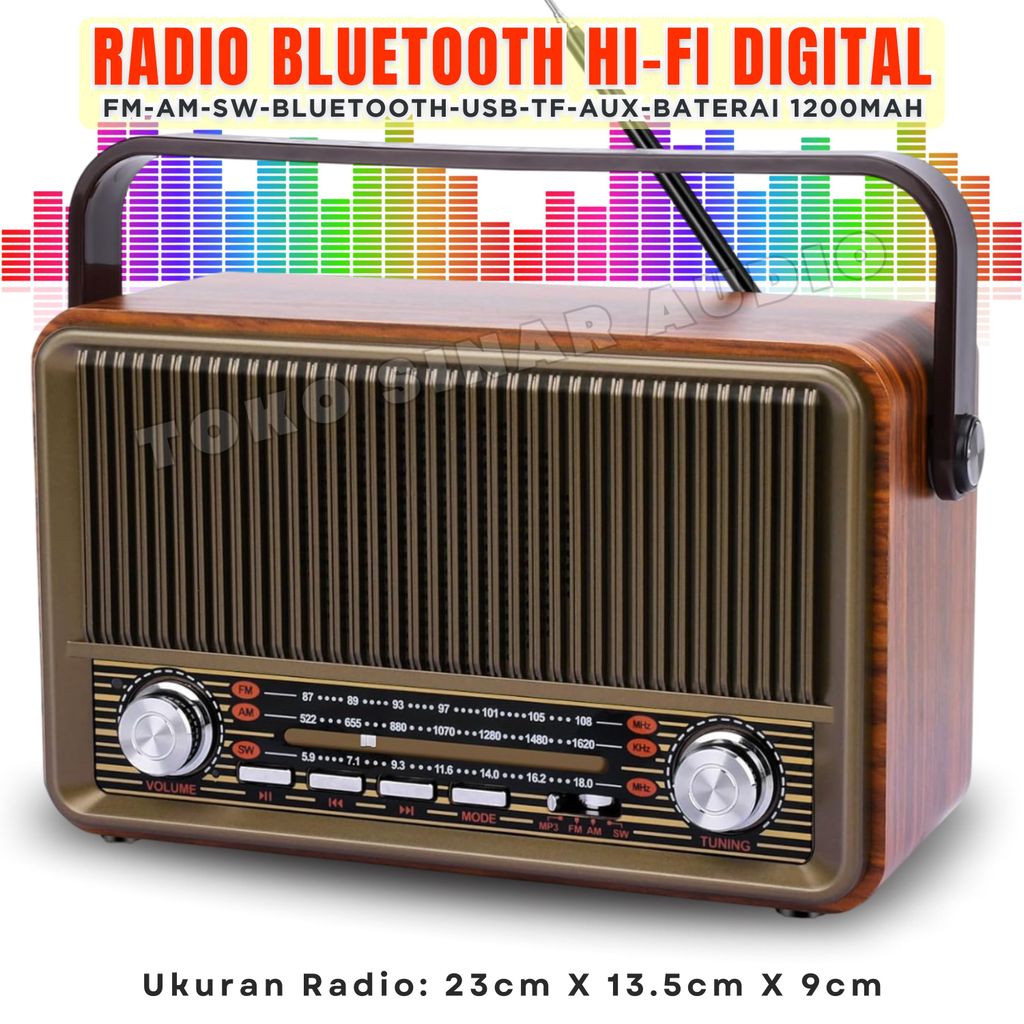 {CID} Speaker Radio Bluetooth Special Bass Hi-Fi Stereo Digital Radio FLECO F-510T [Radio FM/AM/SW/B