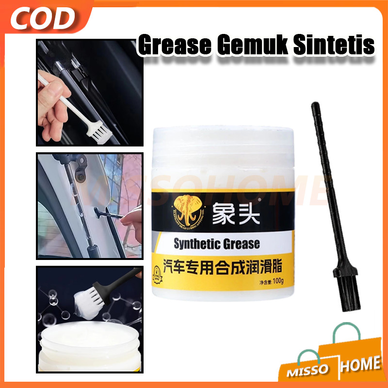 Grease Gemuk Putih Sintetis/Hidrolik Grease Oil Multifungsi/Pintu Rel Sunroof Spion Hidrolik Mobil M