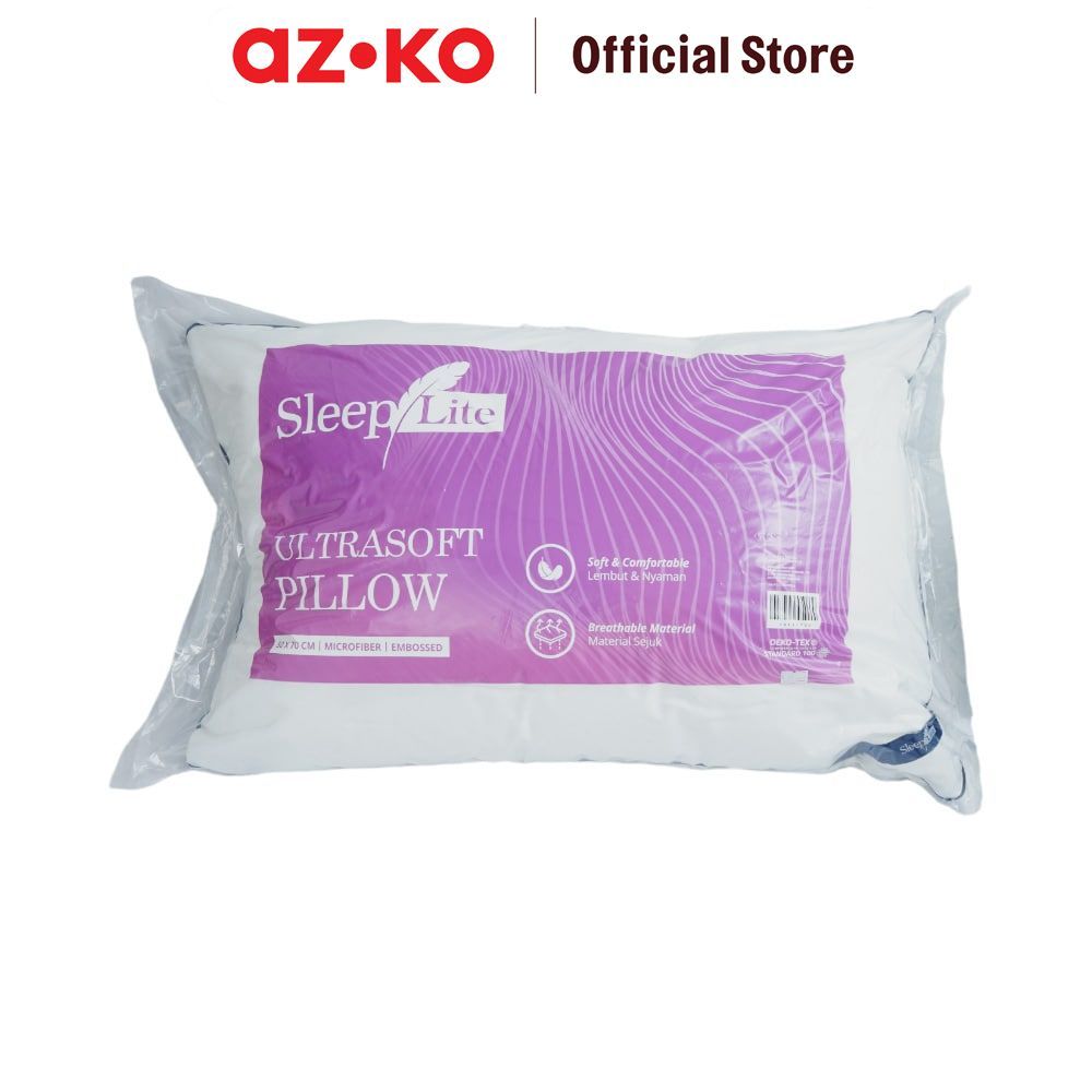 AZKO Sleeplite 70X50 cm Bantal Ultrasoft Pillow Perlengkapan Kasur Pelengkap Tempat Tidur