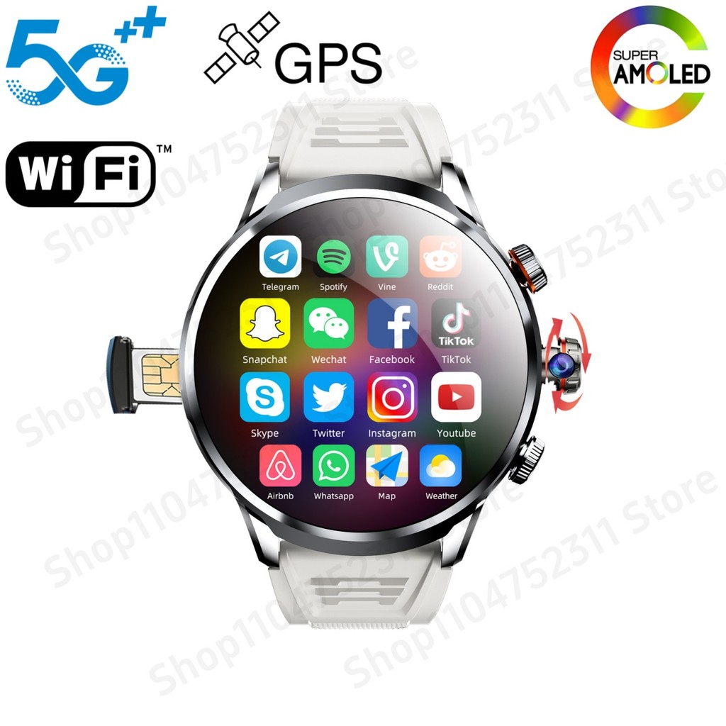 GoldenSpike H18 Pro Smartwatch Men Women GPS WIFI 5G Smart Watch Rotary Camera NFC App Download 256G