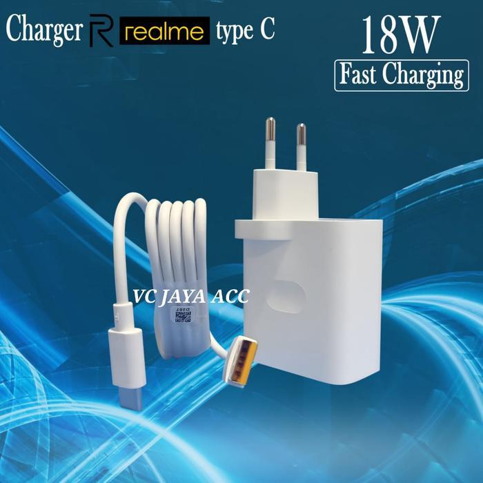 CHARGER REALME C25 C17 ORIGINAL 100% 18W FAST CHARGING TYPE C