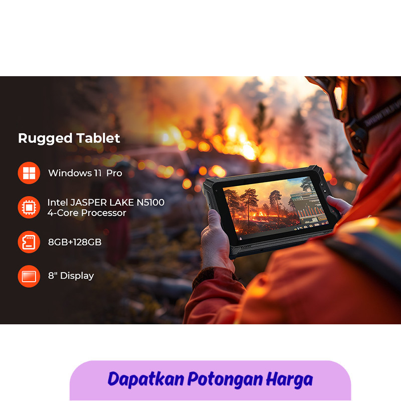 SSN Rugged Tablet PC Windows 10 OS N5100 CPU 8G RAM 128G ROM Barcode Scanner Waterproof Tablet