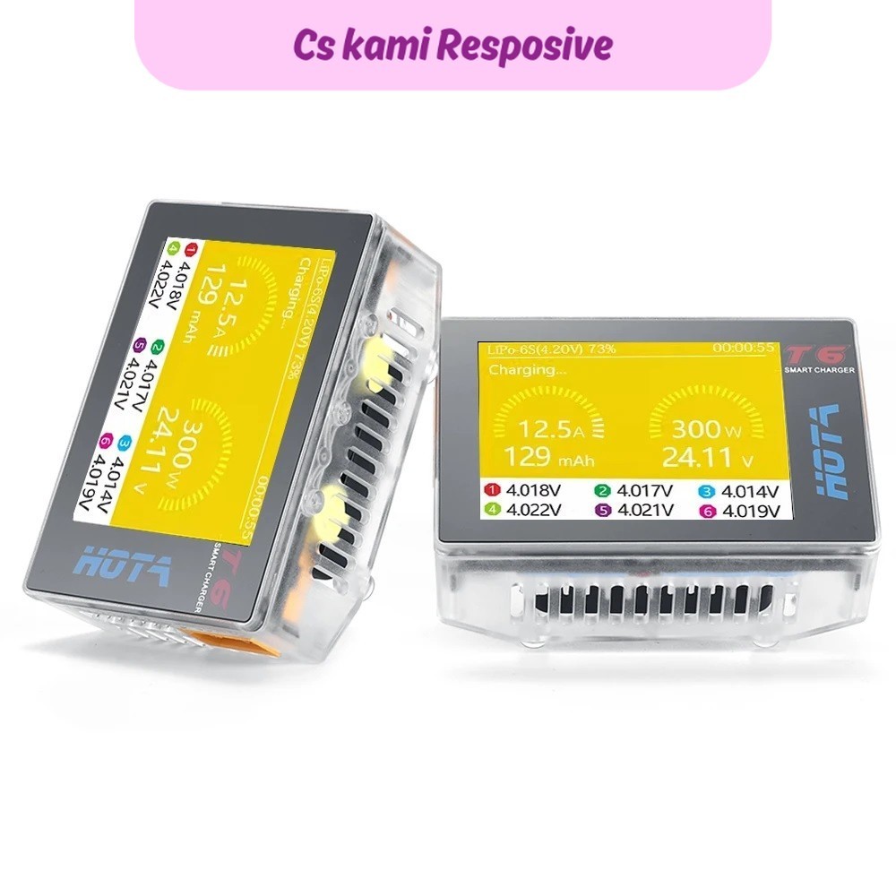 MM HOTA for T6 DC 300W PD 90W 15A 1-6S Pocket LiPo Battery Charger