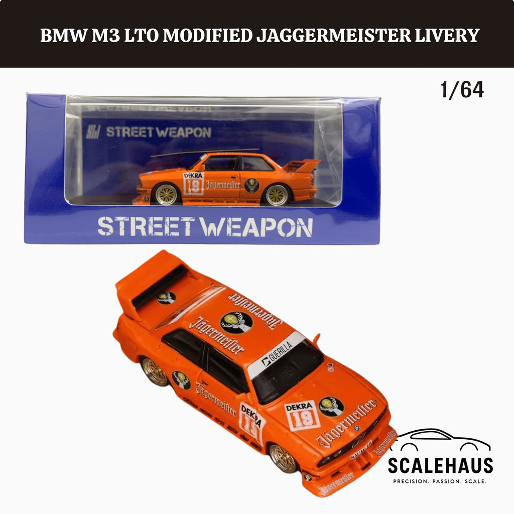 Street Weapon 1/64 BMW M3 LTO Jaggermeister Orange Livery