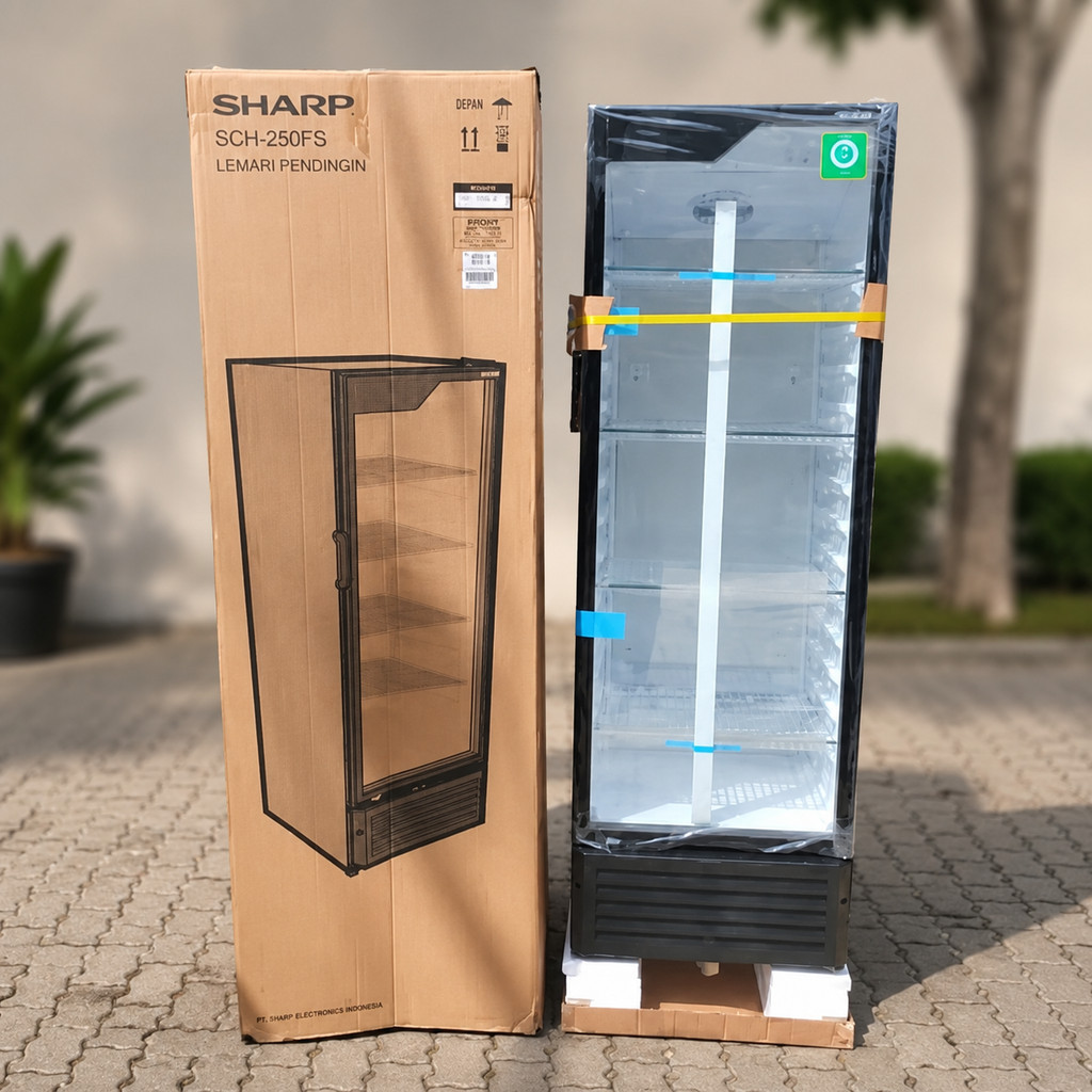SHARP SHOWCASE DISPLAY COOLER 250L SCH-250FS / SHOWCASE SHARP SCH250FS / SCH 250 FS