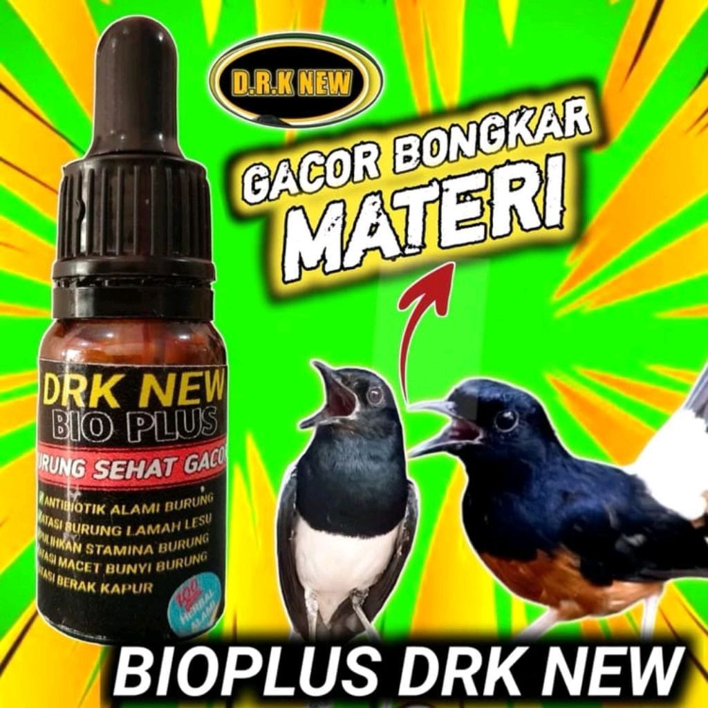 Vitamin Burung Bio Plus DRK New 30ml Untuk Stamina Burung