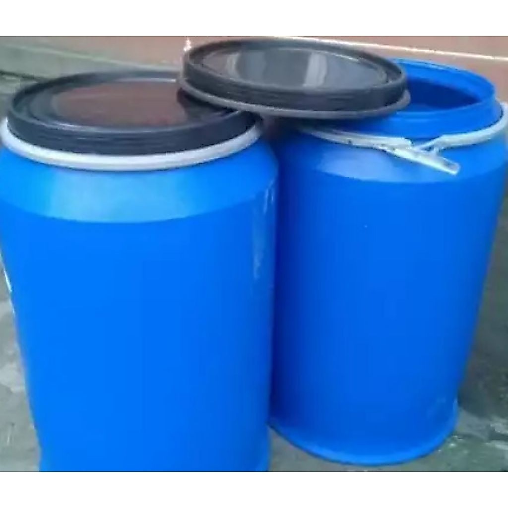 Drum Plastik/ HDPE/  Drum Biru Kapasitas 200 Liter Tutup Lebar