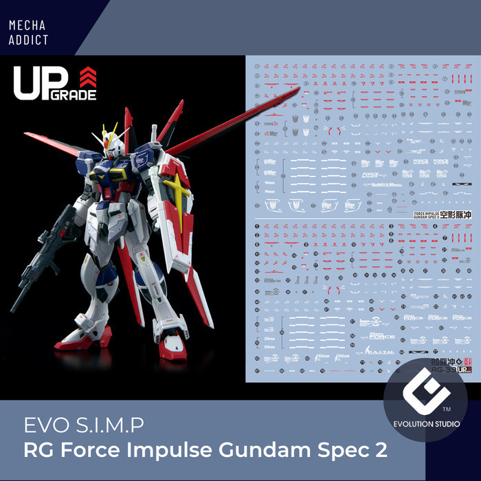 Water Slide Decal RG Force Impulse Gundam + Force Impulse Gundam Spec II by EVO SIMP