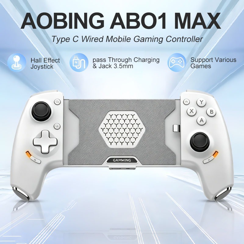 AB01 Max Type C Gamepad Android iOS Phone Controller Hall Effect Joystick Gamepad Mobile Gaming Cont