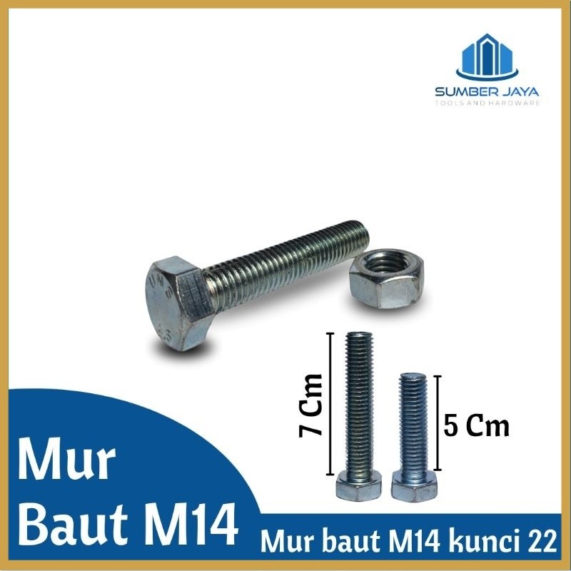 Mur baut M14 kunci 22