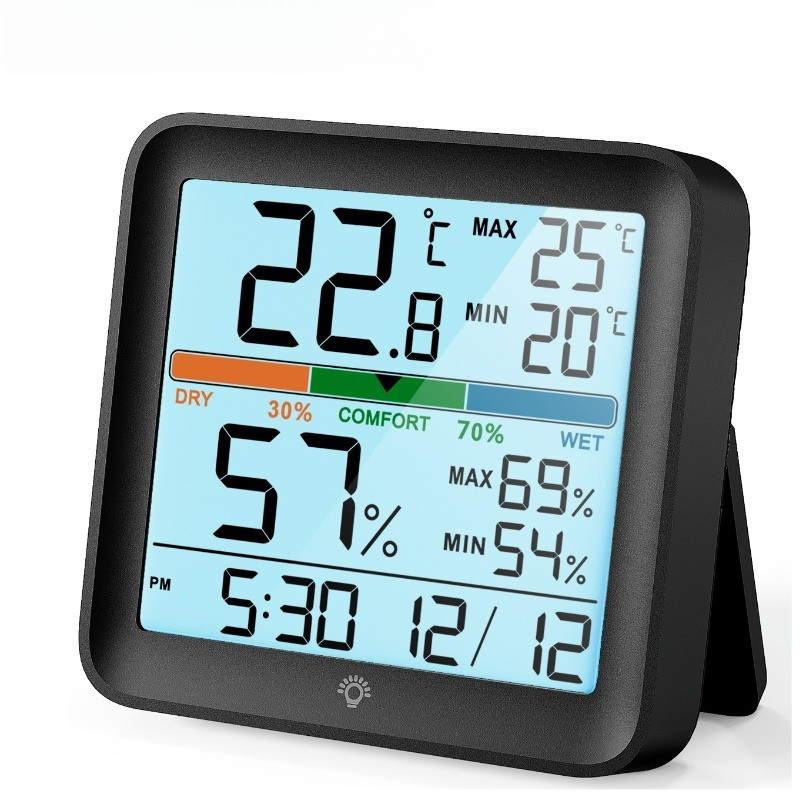 NOKLEAD Weather Station Meter Indoor LCD Digital Thermometer Hygrometer Temperature Humidity Meter S