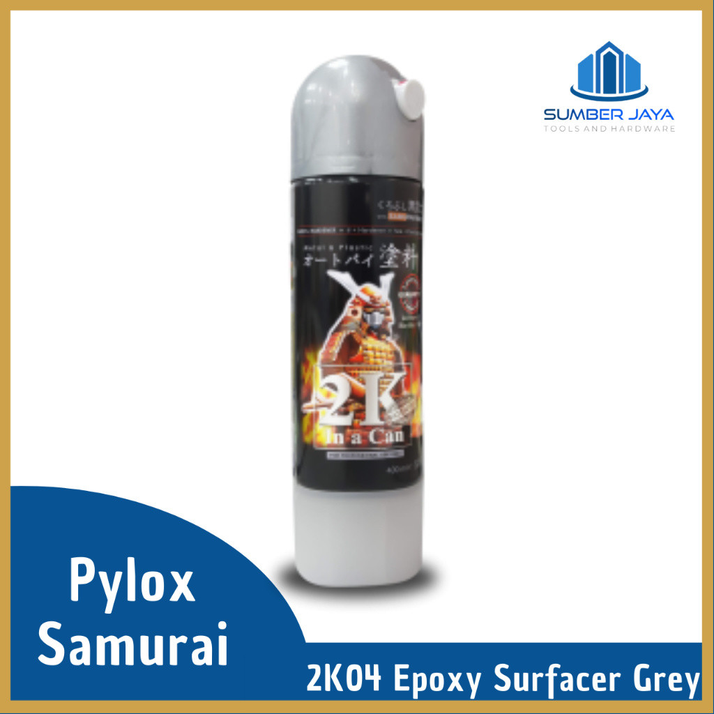 Pylox Samurai Cat Semprot Samurai Epoxy 2K04 Samurai Paint Epoxy Surfacer Grey 
400 ml