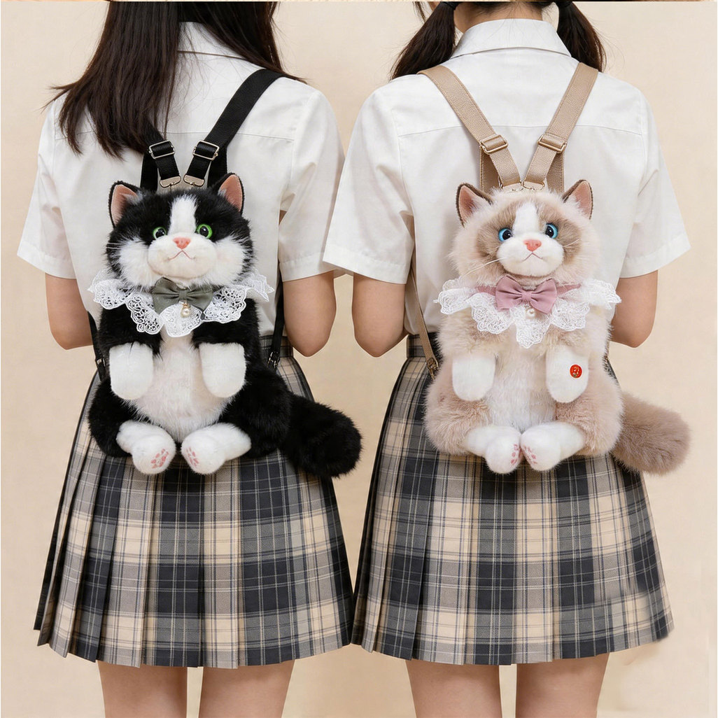 Tas Ransel Boneka Kucing Lucu Premium Tas ransel kucing cute 3 warna