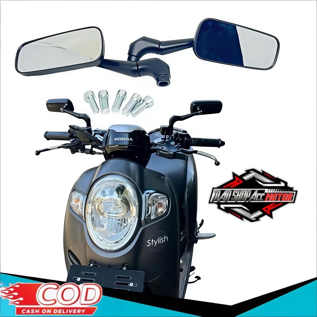Spion Kotak Model H2c PNP Honda & Yamaha Styalo Pcx Adv Vario Beat Nmax New Nmax neo s Nmax Turbo Ae