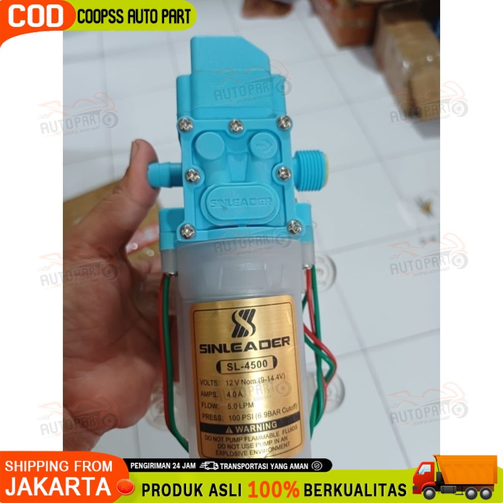 Pompa DC Dinamo Sprayer elektrik Sinleader Transparant 4949 - Otomatis Bertekanan tinggi Coopssautop