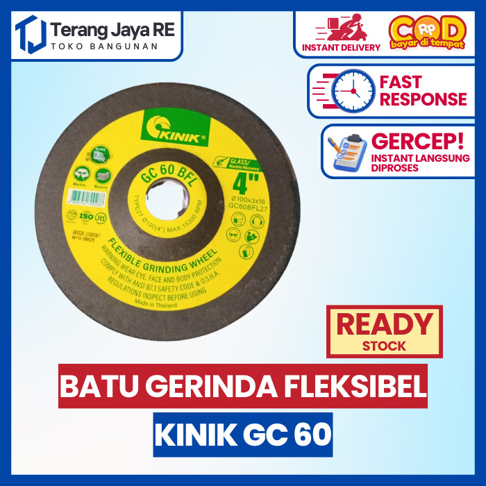 KINIK Batu Gerinda FLEXIBLE Batu Poles Flexible 4" GC60