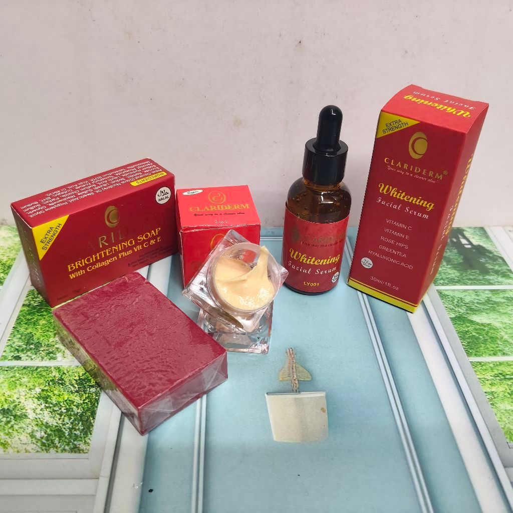 paket Clariderm Super 3in1(cream,serum,sbn ori)