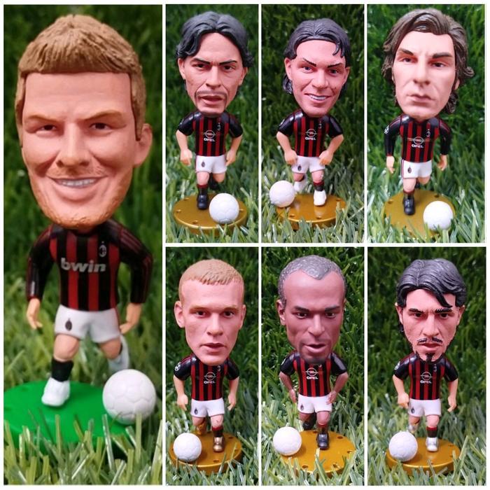 New Figure Karakter Sepakbola / Figure Miniatur Pemain Bola Maldini Nesta Inzaghi Kaka Ronaldinho Be
