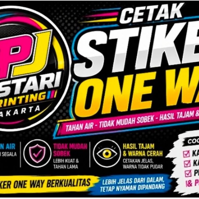 Cetak Stiker Kaca One Way Vision Sticker Kaca Mobil Kaca Kantor